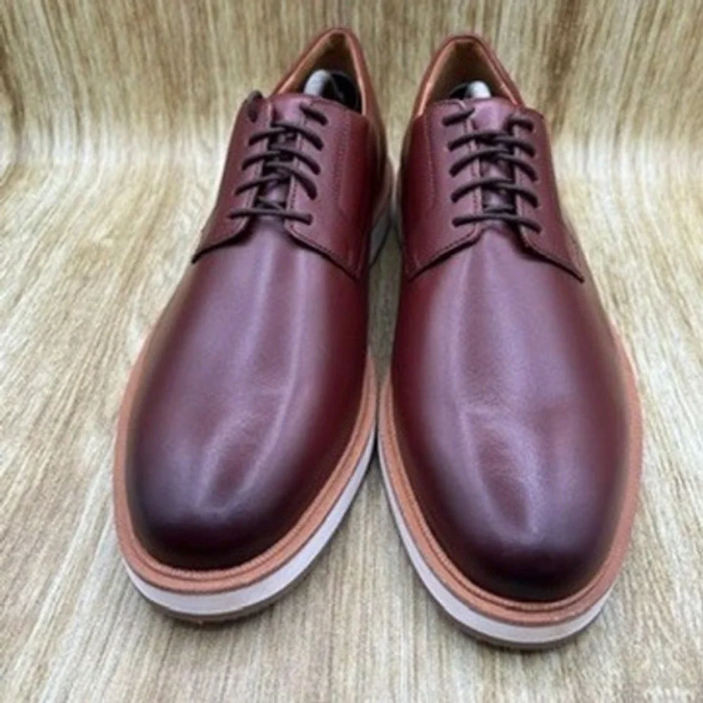 Allen Edmonds Benson Derby Men's Size 11 D Chili Leather Plain Toe Wedge 7797
